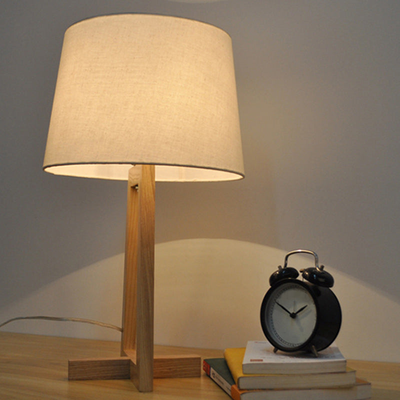 Tavolino da tavolo da tavolino minimalismo tessuto a 1 testa in legno a 2 zampe da comodino per la sala per bambini