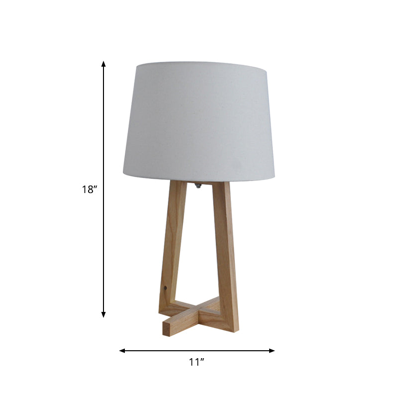 Tavolino da tavolo da tavolino minimalismo tessuto a 1 testa in legno a 2 zampe da comodino per la sala per bambini