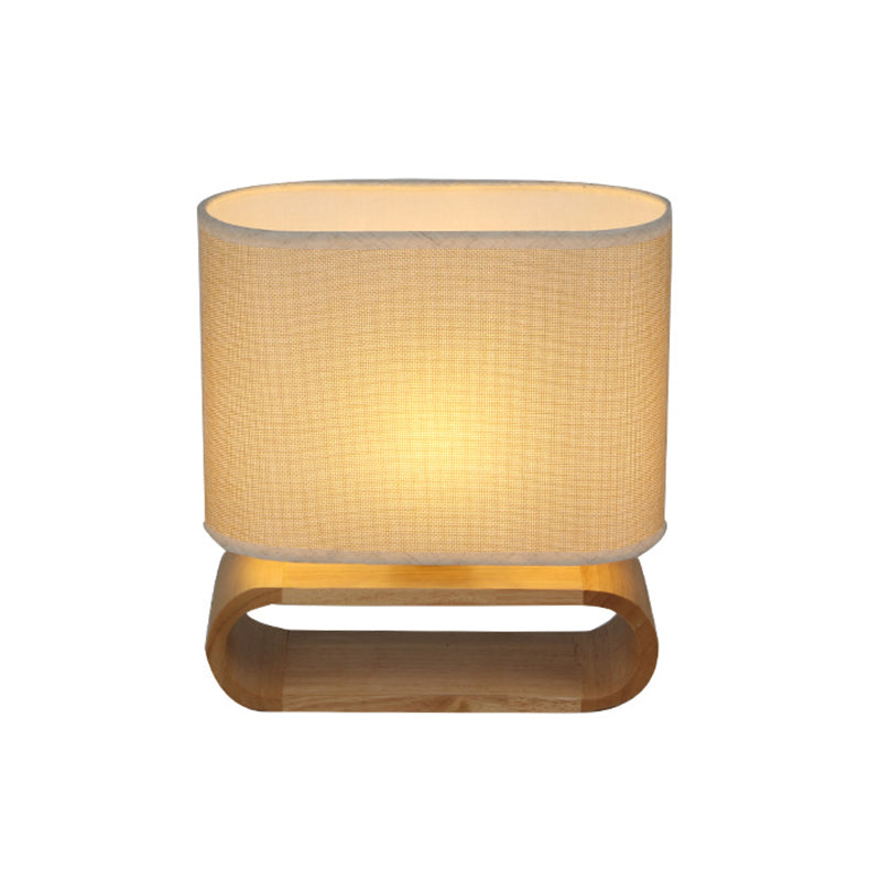 Madera de madera ovalada de noche Minimalismo Mesa de tela única Luz para niños dormitorio