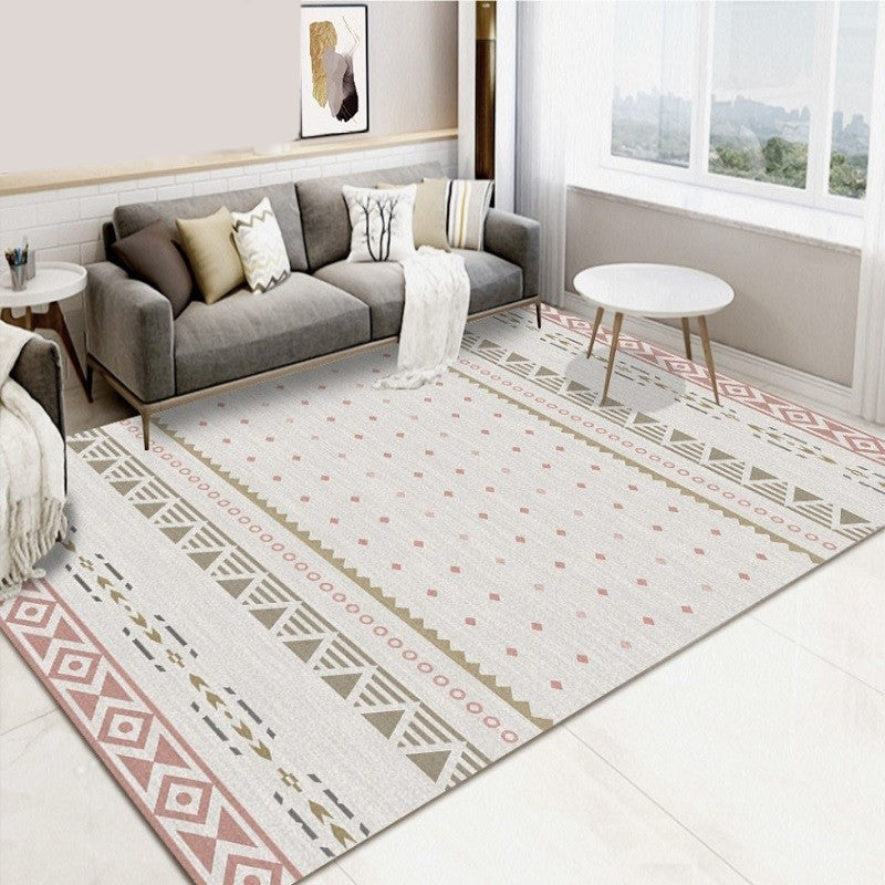 Roze Boheemse binnen tapijt geometrische polka dots gebied vloerbedekking polyester huisdiervriendelijke vlek resistent wasbaar tapijt