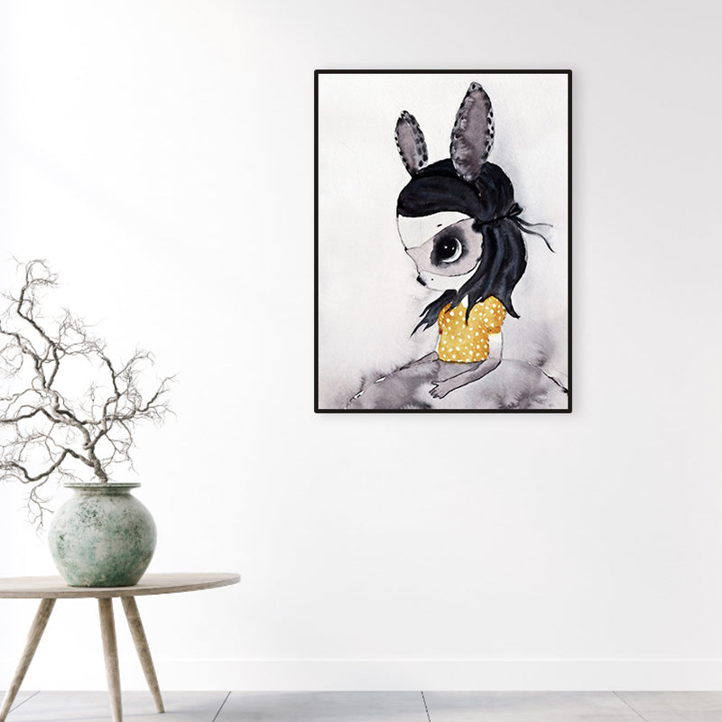Vielseitiges Hirsch-Wanddekor in Pastellfarben, Gemälde im Kunststil für Kinder im Kinderzimmer