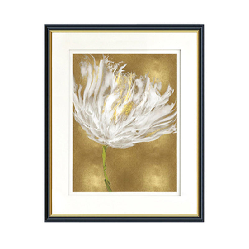 Soft Color Floral Wall Decor Paintings Traditional Textured Canvas Wall Art for Guest Room