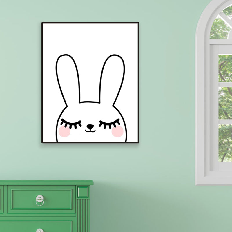Pastel Color Kids Style Wrapped Canvas Illustration Animal Painting for Drawing Room