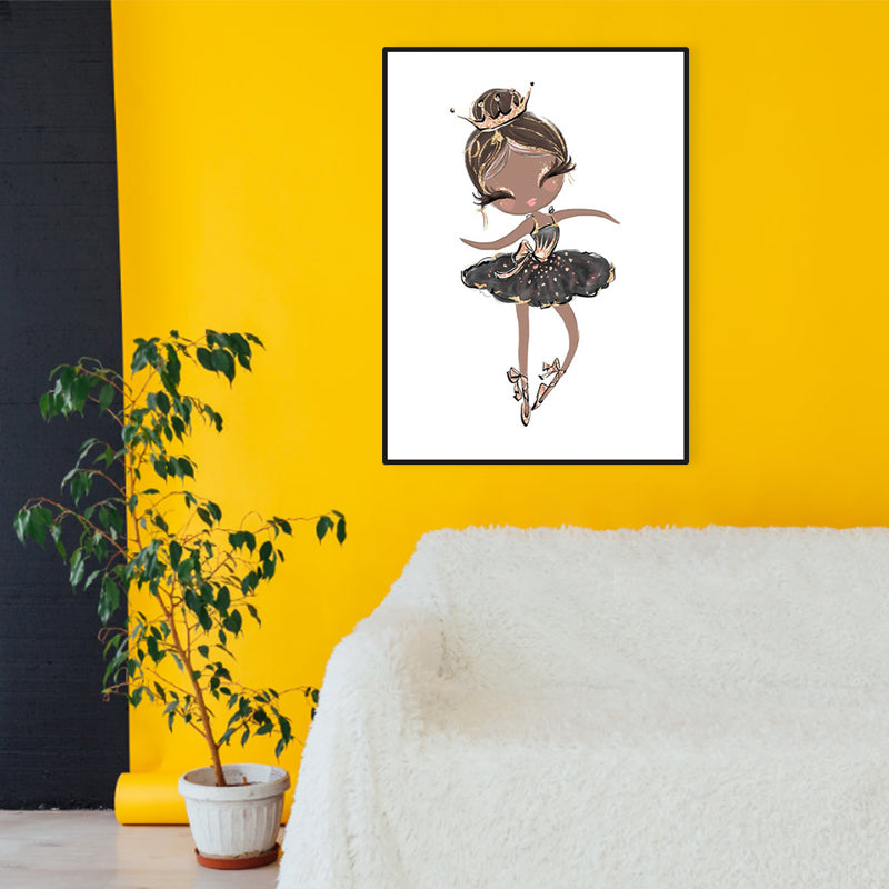 Kids Style Lively Dancing Canvas Soft Color Textured Painting for Bedroom, Multiple Sizes