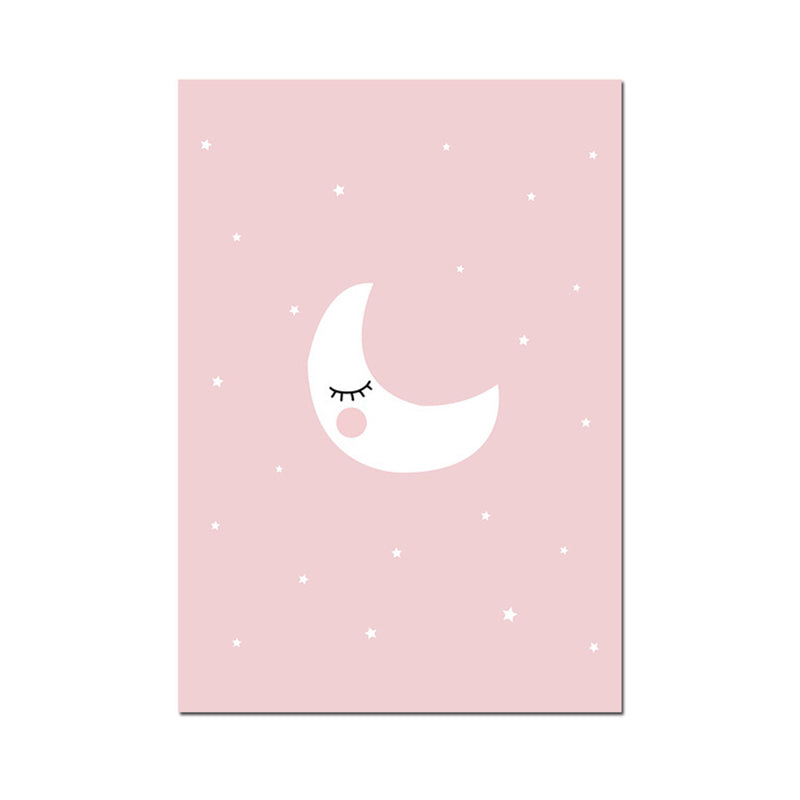 Soft Color Starry Sky Canvas Textured Wall Art Print for Living Room, Multiple Size