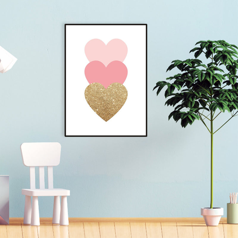 Abstract Pattern Canvas Print Pastel Color Kids Style Wall Art Decor for Drawing Room