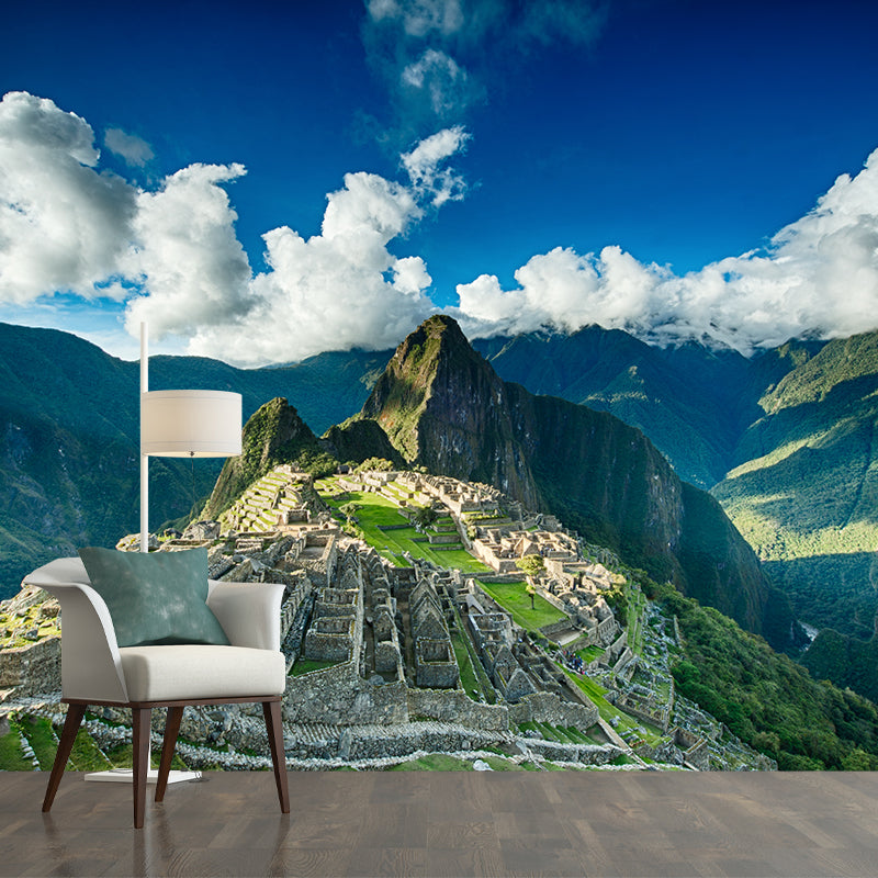 Photo Mountain View Wall Mural Decal Huge Wall Art for Sitting Room, Made to Measure