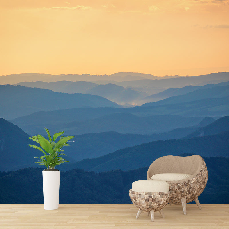 Photo Mountain View Wall Mural Decal Huge Wall Art for Sitting Room, Made to Measure