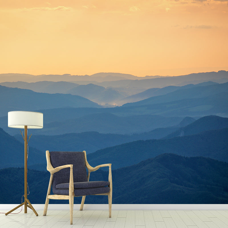 Photo Mountain View Wall Mural Decal Huge Wall Art for Sitting Room, Made to Measure