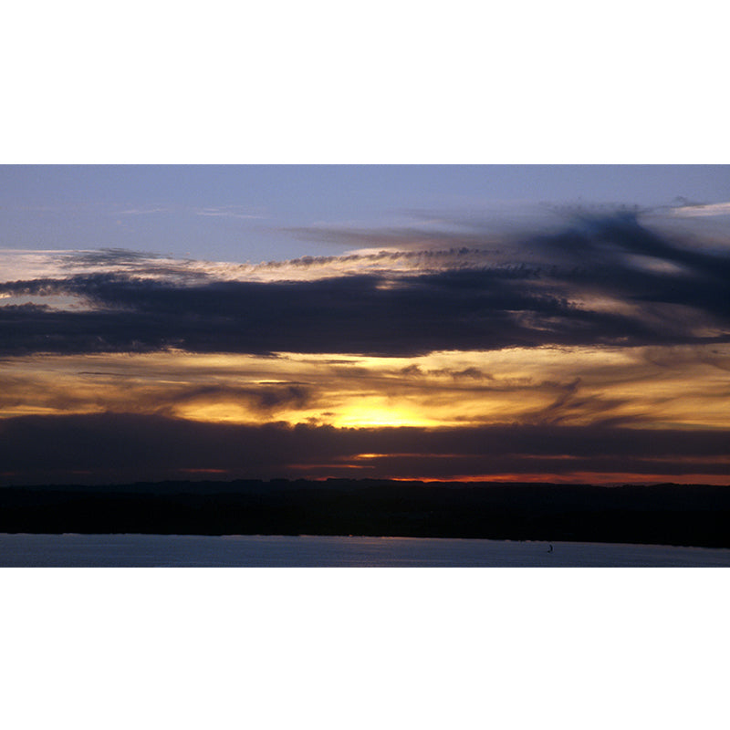 Splendid Evening Glow Mural Wallpaper for Living Room, Dark Color, Personalized Size