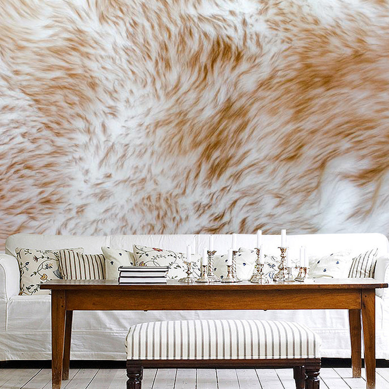 Soft Color Animal Skin Mural Decal Stain Resistant Contemporary Study Room Wall Covering
