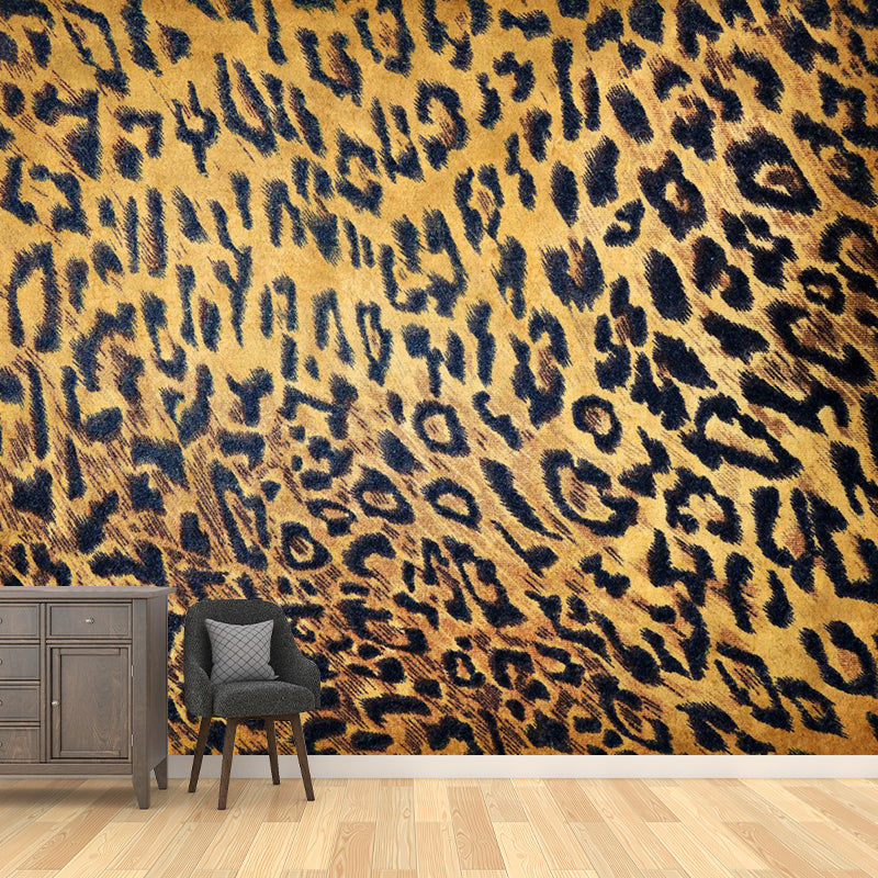 Pastel Color Leopard Print Mural Wallpaper Modern Stain-Proof Wall Decor for Rest Room