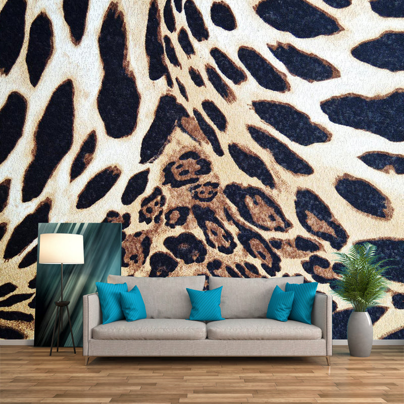 Papier peint Mural imprimé léopard couleur Pastel, décoration murale moderne antitache pour salle de repos