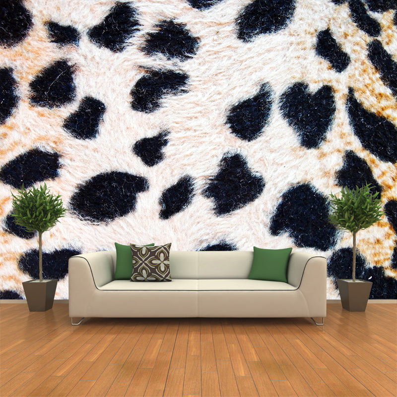 Pastel Color Leopard Print Mural Wallpaper Modern Stain-Proof Wall Decor for Rest Room
