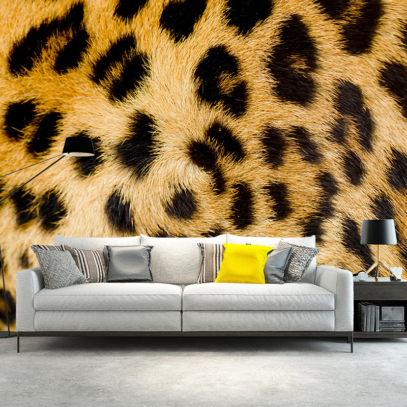 Full Size Photography Modern Mural Wallpaper with Animal Skin Pattern in Light Color