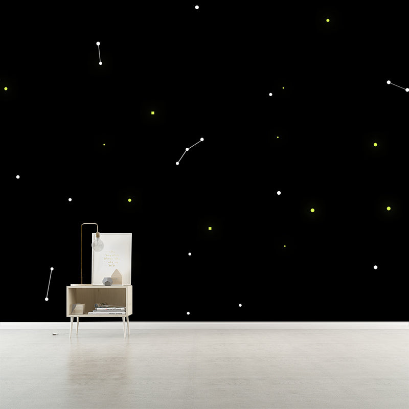 Novel Geometric Pattern Wall Mural Modern Non-Woven Textured Wall Decor in Soft Color