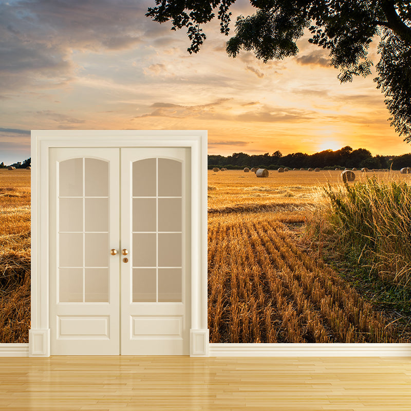 Vast Cornfield Wall Mural Contemporary Decorative Kitchen Wall Art, Custom Size Available