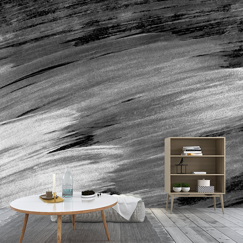 Stain Resistant Brush Stroke Mural Decal Non-Woven Modern Wall Decor for Sitting Room