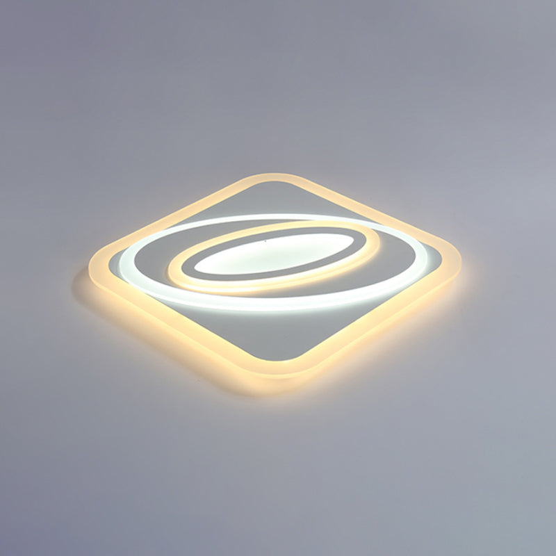 Spacetime wormgat kinderkamer inbouw acryl 21,5"/38"/47" brede LED moderne plafondlamp in warm/wit licht