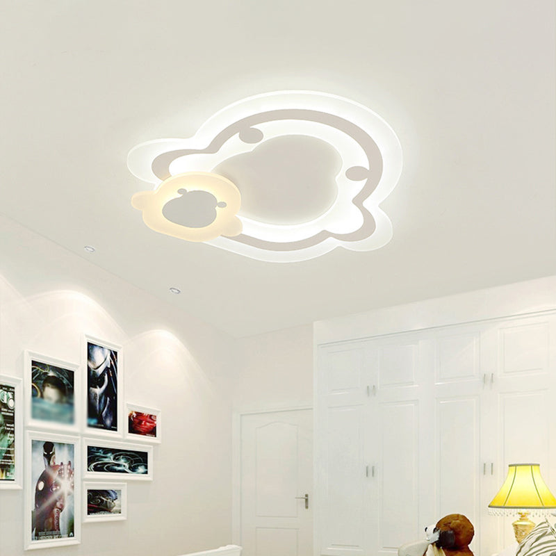Lampada da soffitto a LED nordica ultrasottile Triangolo bianco/Cuore amoroso/Stella Lampada da incasso con paralume in acrilico, luce calda/bianca