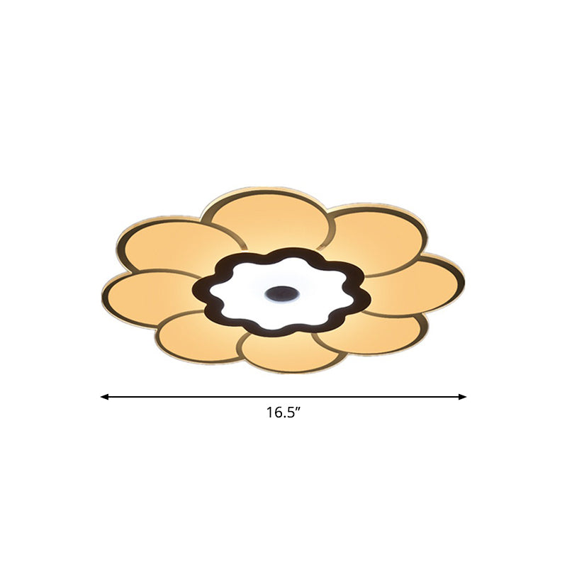 16.5 "/20.5" /31 " Breed Bloemen Plafond Lamp Eenvoudige Stijl Acryl Wit LED Flush Mount Verlichting in Warm/Wit Licht