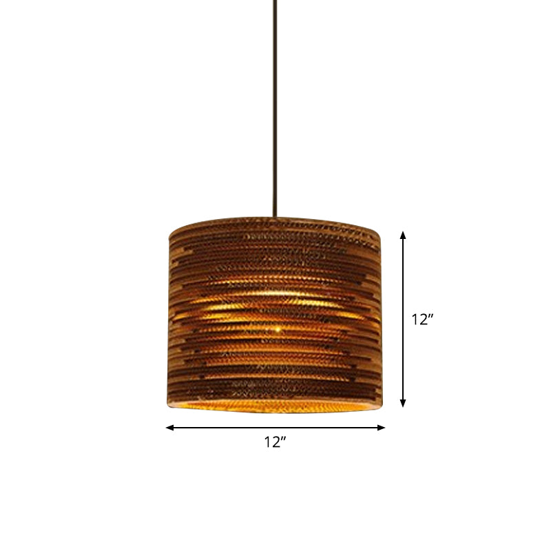 1 Lampen Bistro -Anhänger Beleuchtung rustikal braun