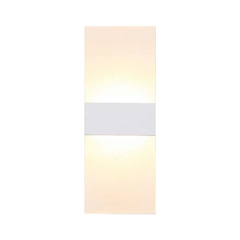 Lámpara de apliques de LED rectangular negro/blanco minimalista de pared más delgada de la pared más delgada en luz cálida/blanca, 11.5 "/16" W