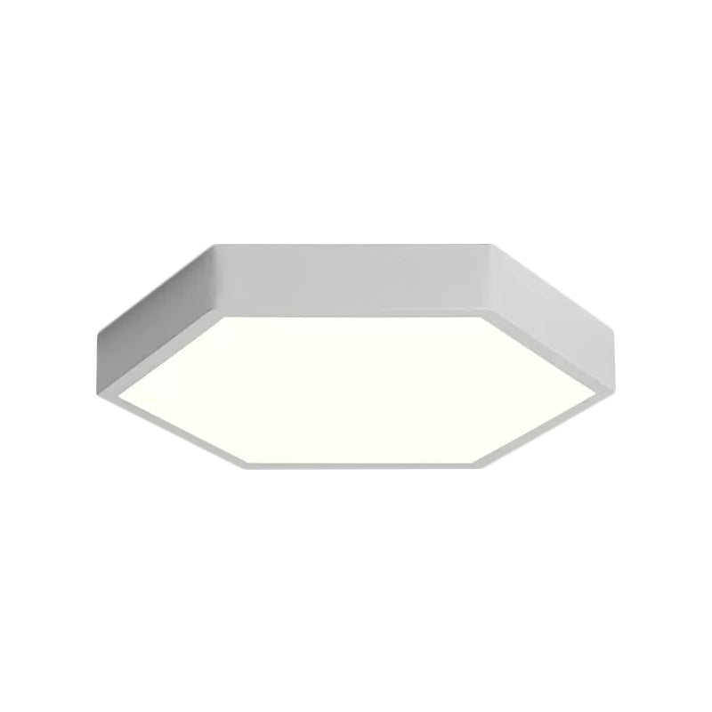 Plafonnier monochrome élégant nordique hexagone LED plafonnier pour porche