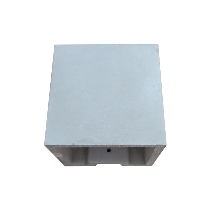 Cube/Cuboid Cement Flush Mount Wall Light Nordic 1 Head Grey Up Down Sconce Light for Stairs, 4"/5"/7" Wide