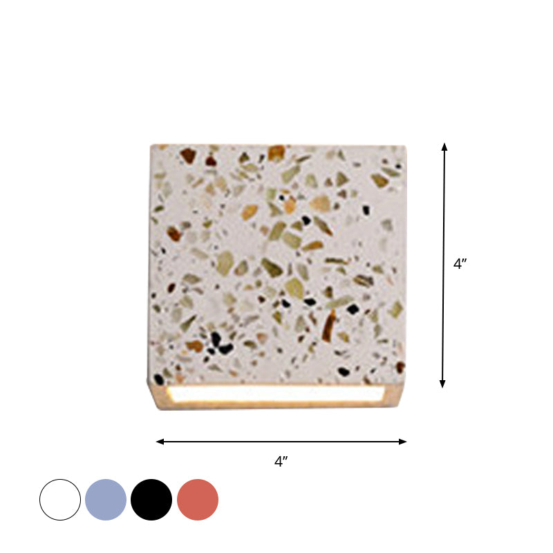 Stile nordico cubico su per la parete sconce a muro terrazzo 1 bulbo hotel monte a parete luce in rosso/bianco/blu