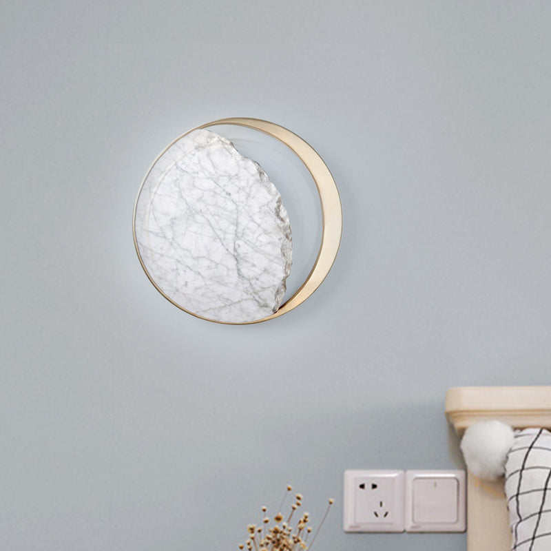 Novedad Mármol de la pared de la luna minimalista 1 Cabeza Sala de estar Flush Splush Splusw en oro