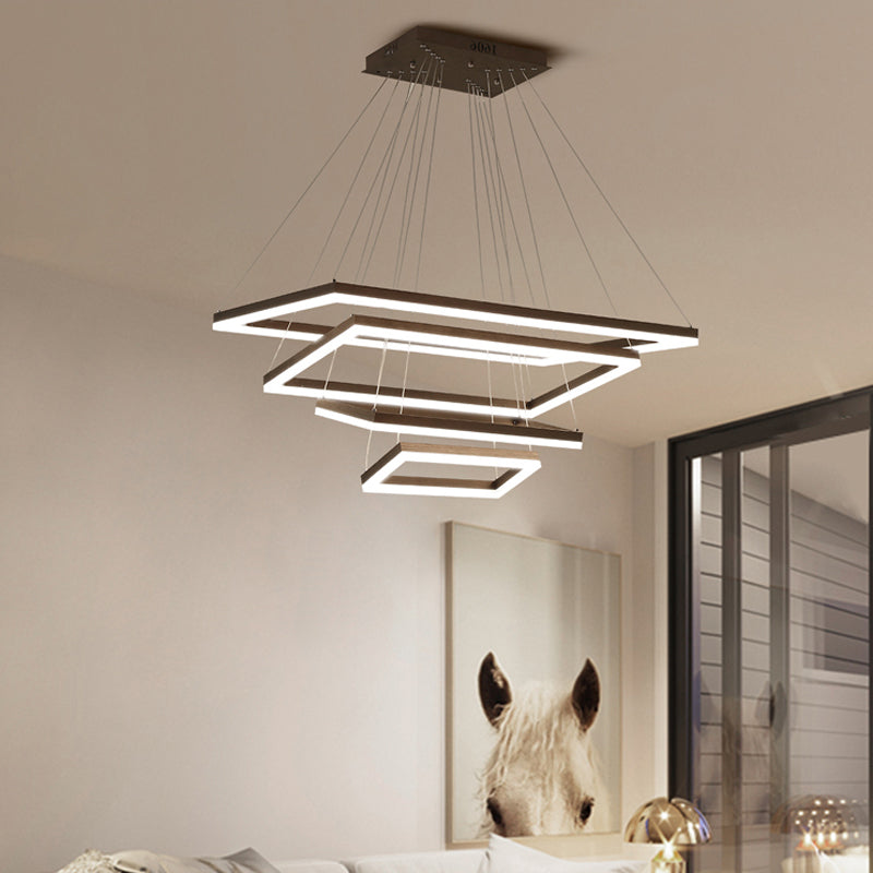 Lámpara de lámpara LED de café acrílico de colgante de 3/4/5 de colgantes colgantes