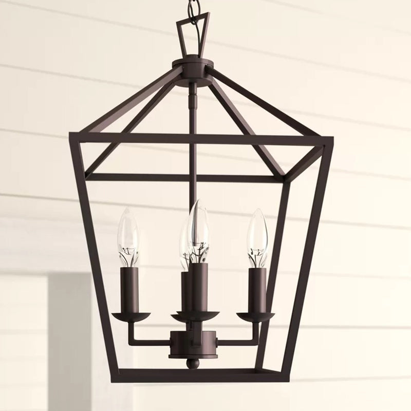 Apparecchio di illuminazione a sospensione trapezoide nero 4 lampadina cucina a soffitto cucina a soffitto cucina