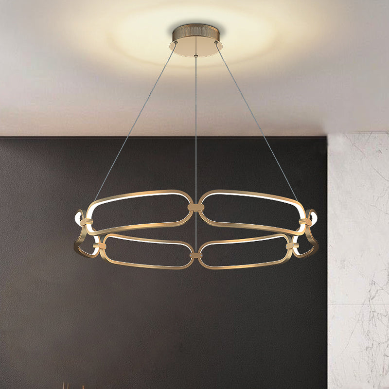 Lampadario a forma di polso da parentela da 1/a 2 livelli a forma di piante in metallo elegante a led in metallo a pendente sospeso, piccolo/grande