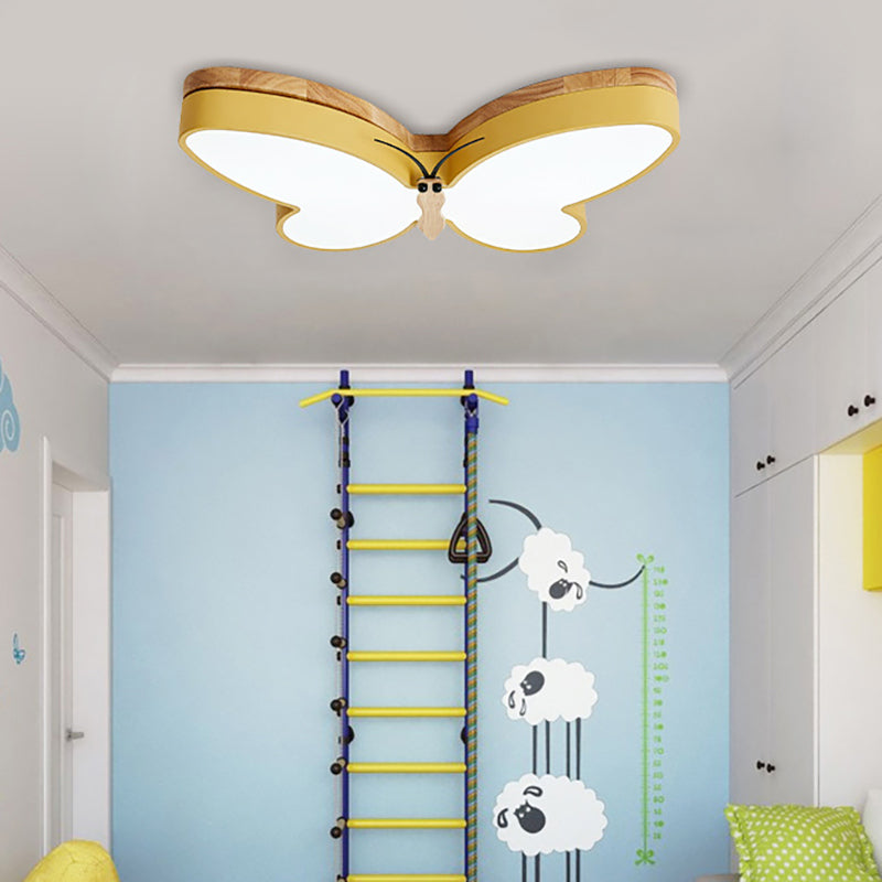 Butterfly Shape Living Room LED Soffitto Light Acrilico Contemporary Flush Monte Massimale Luce