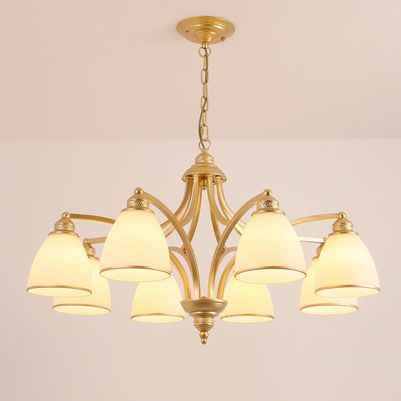 6/8 lichten kroonluchter retro cilinder/bel helder kristal/wit glas hangende hanger in zwart/goud voor woonkamer