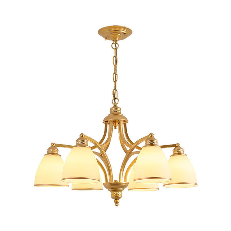 6/8 lichten kroonluchter retro cilinder/bel helder kristal/wit glas hangende hanger in zwart/goud voor woonkamer