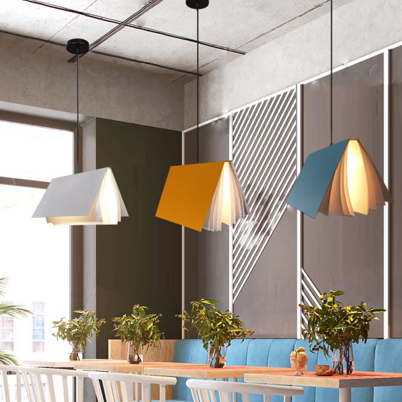 Buchheizende Deckenleichte Nordic Plastik 1-Bulb Wohnzimmer Hanging Lampe in Weiß/Schwarz/Gelb