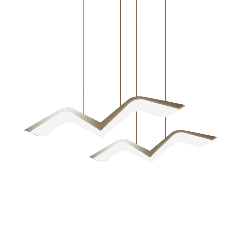 Neuheit moderne Möwe geformte hängende leichte Acryl 2/3/5 Köpfe Esszimmer LED -Cluster -Anhänger in warmem/weißem Licht