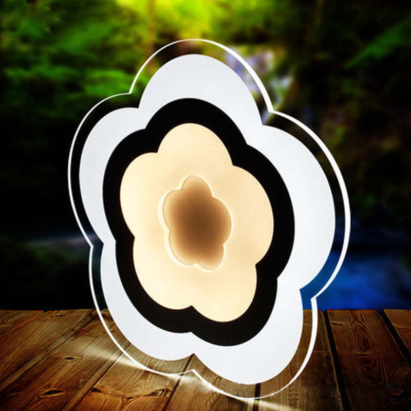 Diamond/Twig/Flower Acrylic LED Wall Lamp Fixture Minimalistic White Wall Sconce Lighting for Bedroom