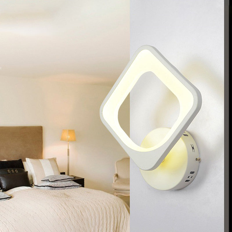 Smile/Square/Cloud LED Wall Lighting Simplicity Acrylic Living Room Sconce Light Fixture in White