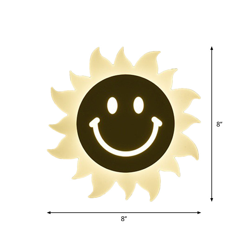 Smile/Square/Cloud LED Wall Lighting Simplicity Acrylic Living Room Sconce Light Fixture in White