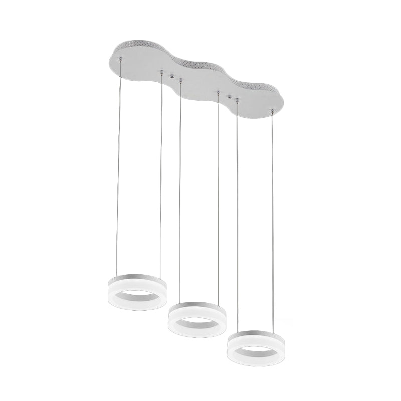 Aluminium -Cluster -Ring -Anhänger Einfacher Stil weißer LED -LED HAUBELPENTIONEN