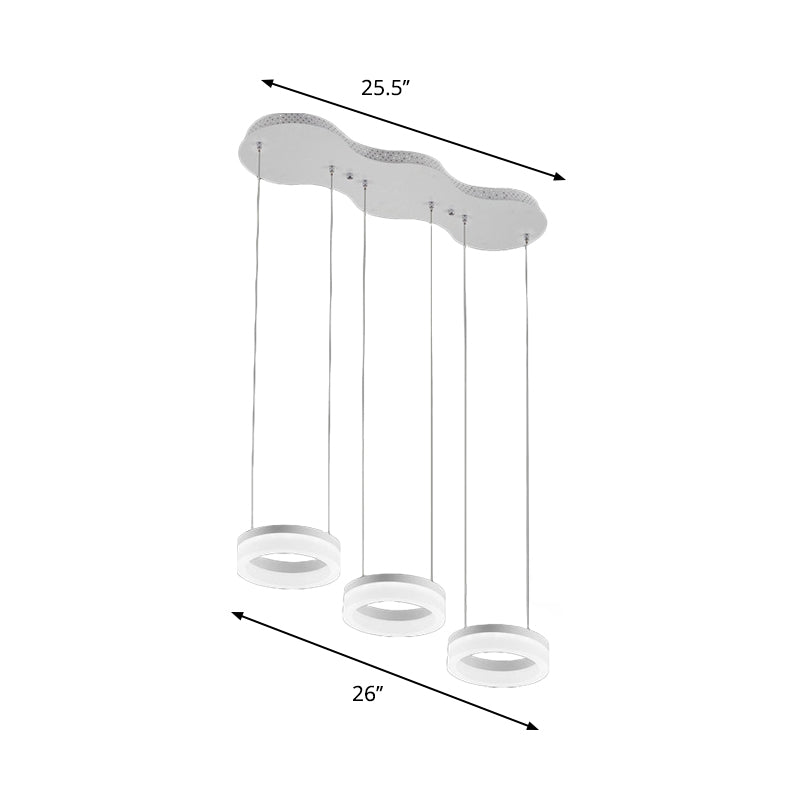 Aluminium -Cluster -Ring -Anhänger Einfacher Stil weißer LED -LED HAUBELPENTIONEN