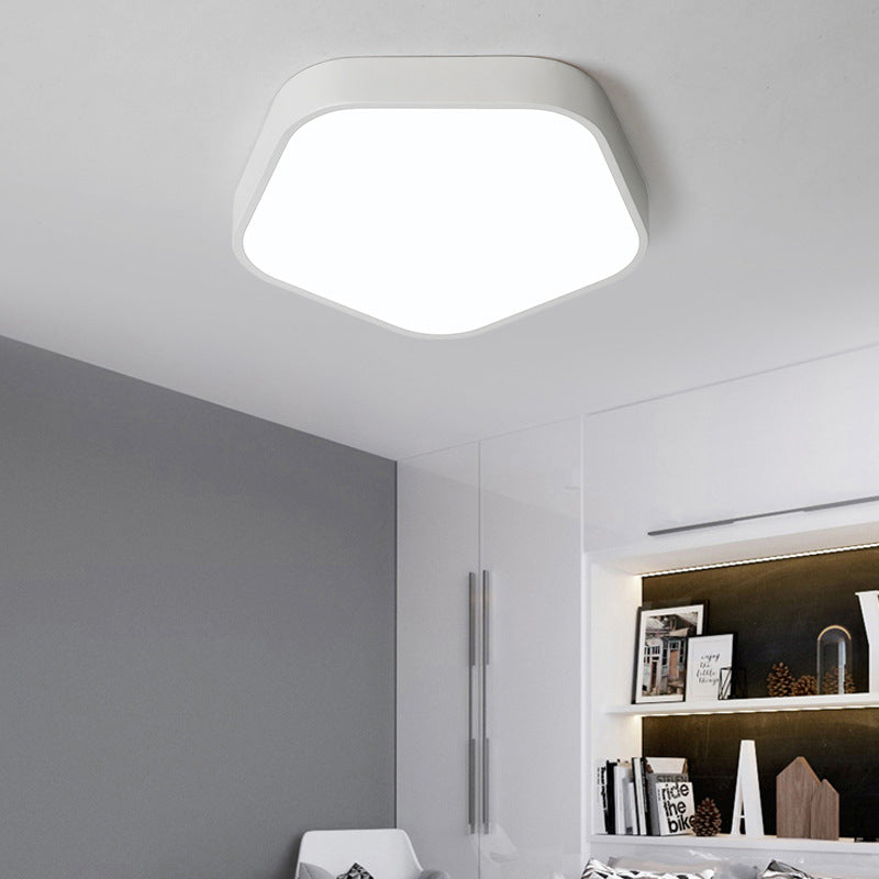 Pentagon Slim Panel Flush Mount Light Simple Style Acryl -plafondlicht voor studieruimte