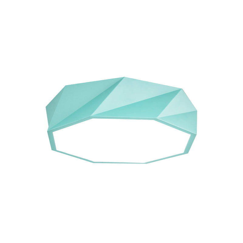 Facet octogonal salle de jeux plafonnier acrylique moderne plat LED plafonnier