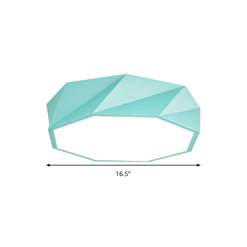 Facet octogonal salle de jeux plafonnier acrylique moderne plat LED plafonnier