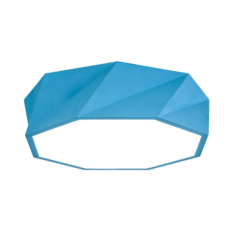 Facet octogonal salle de jeux plafonnier acrylique moderne plat LED plafonnier