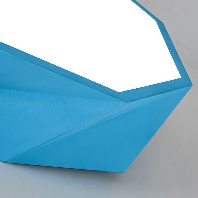 Facet octogonal salle de jeux plafonnier acrylique moderne plat LED plafonnier