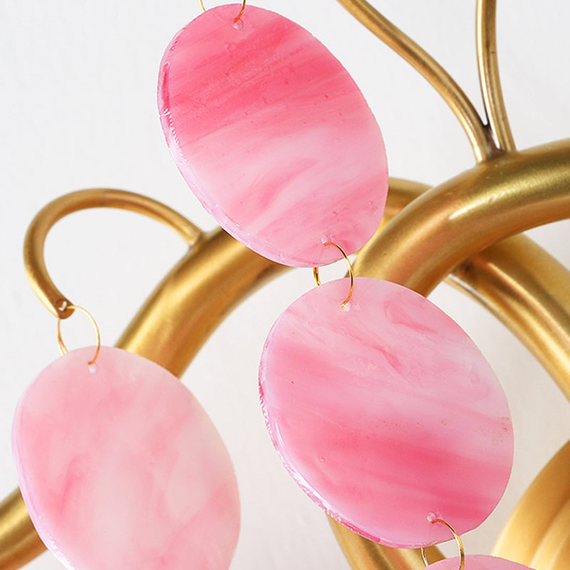 Modernism Branch Wall Light Fixture Metal 2-Head Bedroom Sconce Lighting in Brass with White/Pink/Blue Crystal Deco